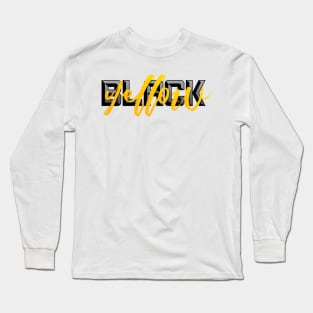 Black and Yellow Pittsburgh Fan Design Long Sleeve T-Shirt